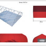 Тентовый ангар под мероприятие 20х25